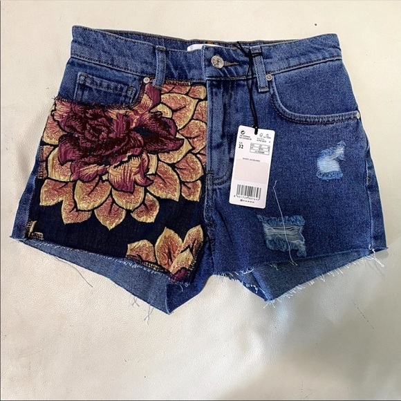 Mango Denim Embroidered Shorts - Picture 3 of 10